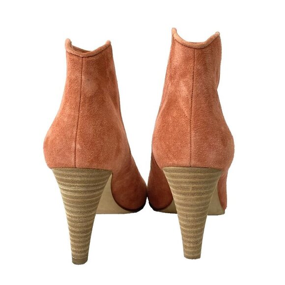 Etienne Aigner Simone Peep Toe Bootie Womens size 8 Clay Suede - Picture 5 of 12